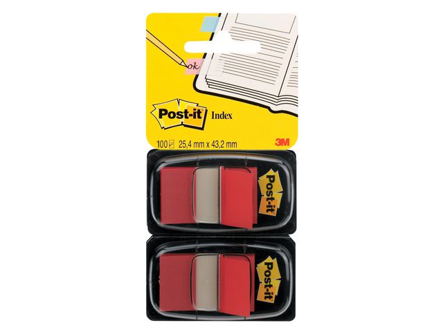 Index POST-IT dubbelpack 2x50 röd 6/fp