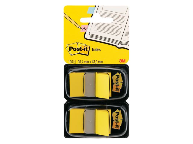 Index POST-IT dubbelpack 2x50 gul 6/fp