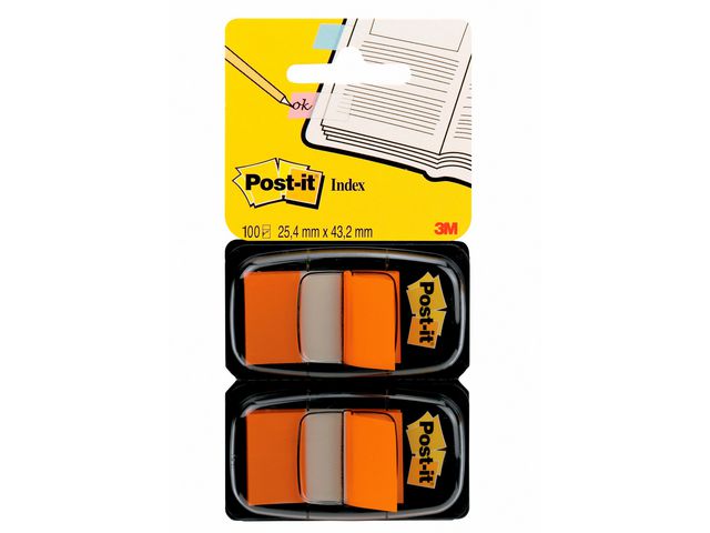 Index POST-IT dubbelpack 2x50 orange 6/fp