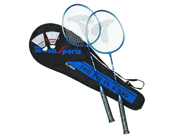 Badmintonracket - 2 racket och bollar längd 66 cm