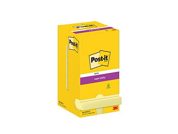 Notes POST-IT SuperSticky 76x76mm gul 12/fp