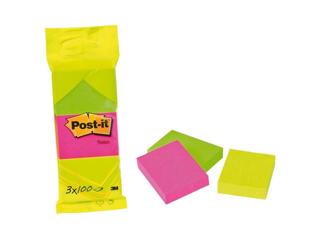 Notes POST-IT 38x51mm neon 3/fp - 3