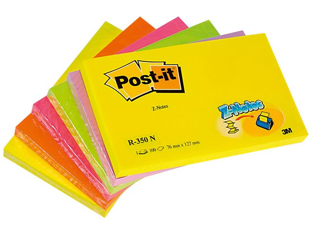 Notes POST-IT Z-block 76x127mm neon 6/FP - 3