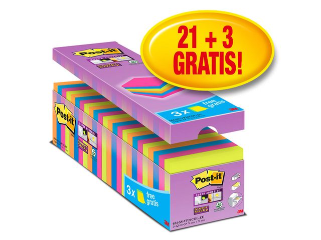 Notes POST-IT SuperSticky 76x76mm 24/FP