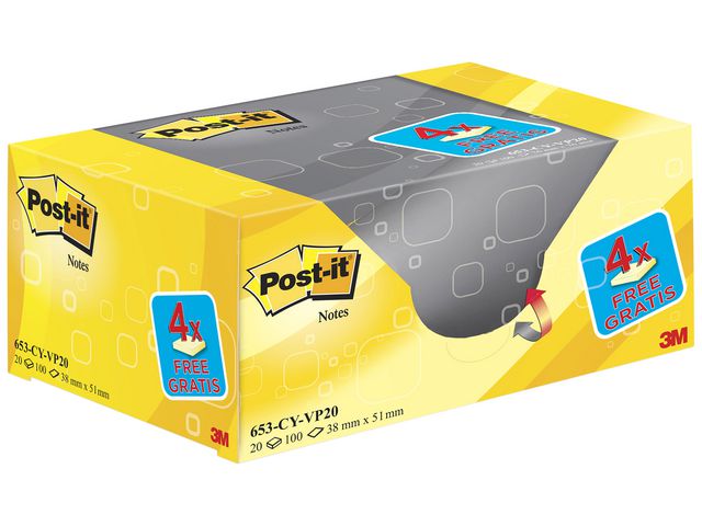 POST-IT Notes Value Pack 38x51mm 20/fp - 2