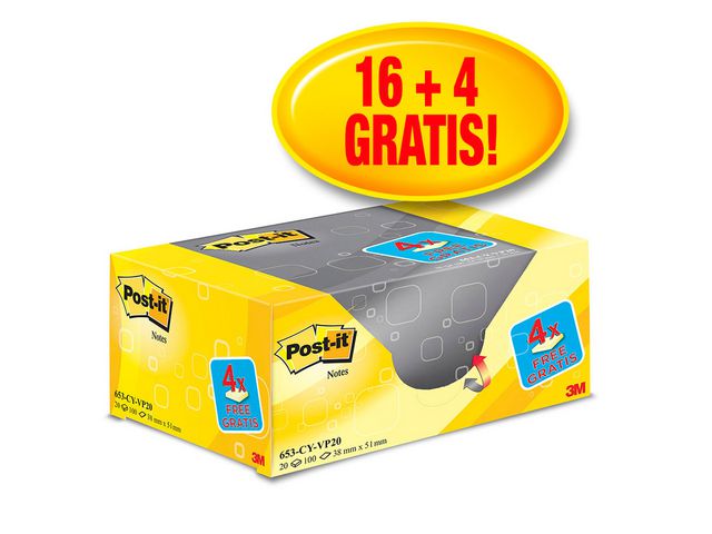 POST-IT Notes Value Pack 38x51mm 20/fp