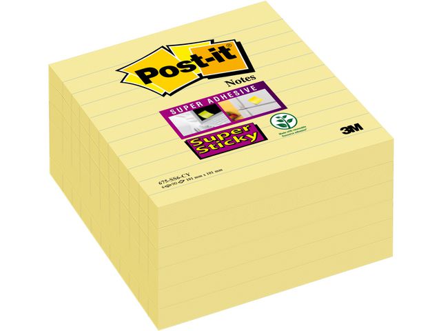 Notes POST-IT Supersticky Yellow 101x101 6/FP
