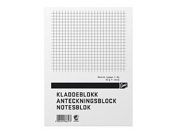 Anteckningsblock A5 100 blad rutat TF