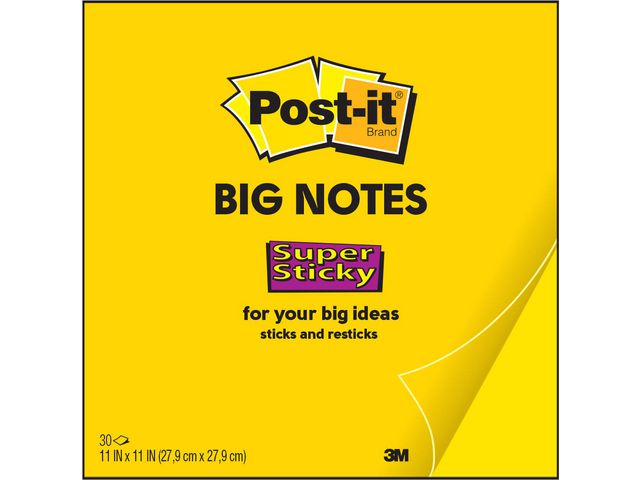 Notes POST-IT Big Notes 279x279mm gul 6/fp - 3
