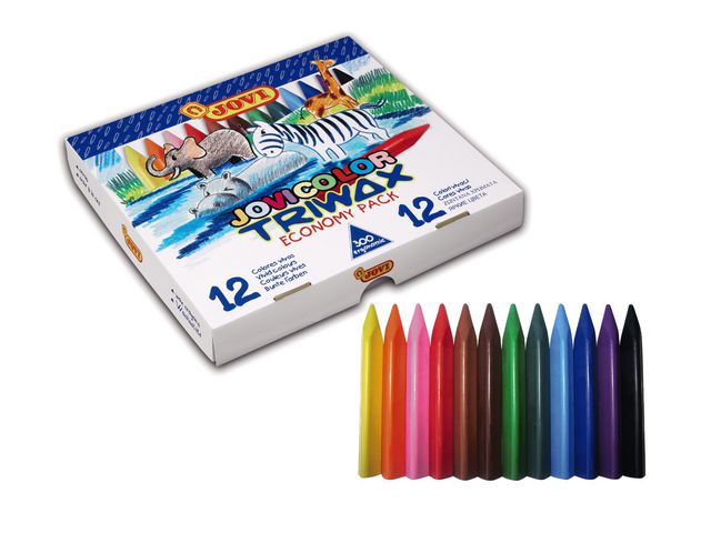 Vaxkrita trekantig 12 färger 300/fp - 2