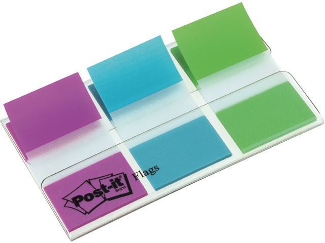 Index POST-IT 25x43mm lila turkos lime