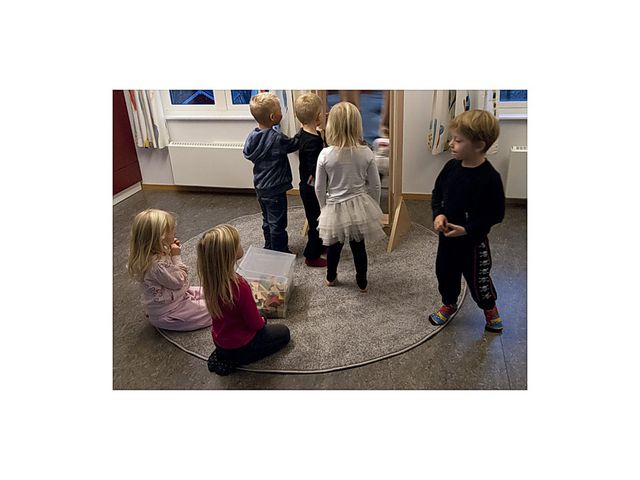 Matta rund 150 cm grå - 2