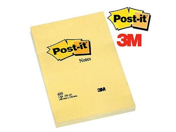 Notes POST-IT 102x152mm gul 6/fp