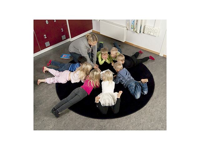 Matta rund 150 cm blå - 2