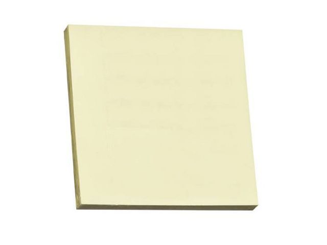 Notisblock 76x76 mm gul 100 blad 12/fp