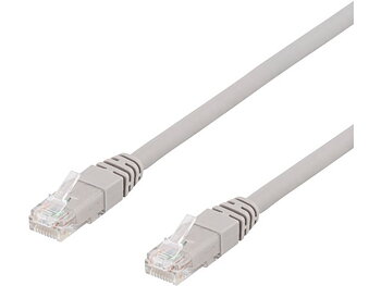 Kabel DELTACO Nätverk UTP Cat6a 1m Grå