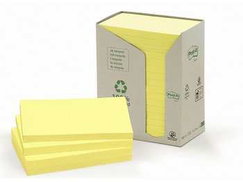 Notes POST-IT 100% recycled 127x76 Gul 16/fp