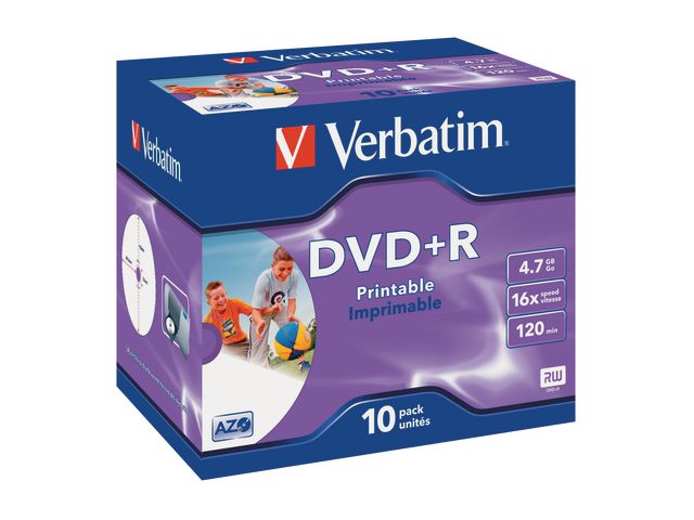 DVD+R VERBATIM 4.7GB Print Jewel 10/FP - 2