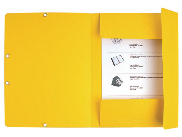 Gummibandsmapp 3-klaff 10 färger 50/fp - 2
