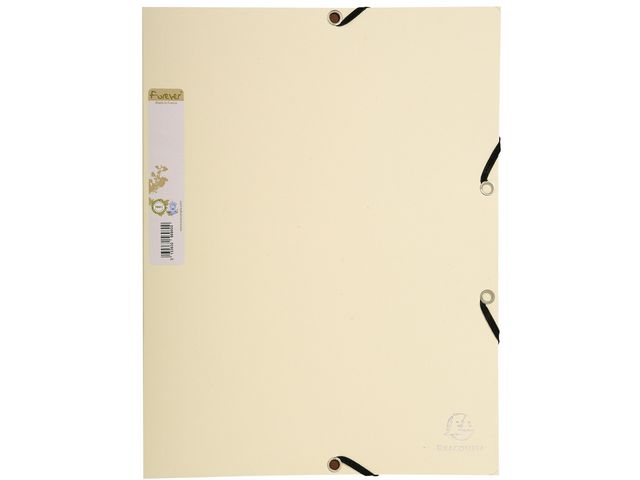 Gummibandsmapp 3-klaff 380g A4 sort - 2
