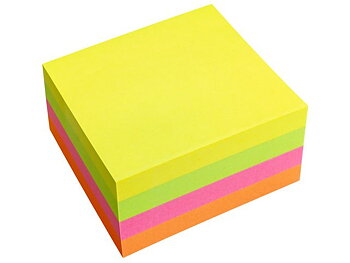 Notes INFO NOTES kub 75x75mm neon