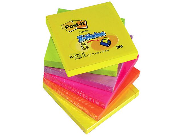 Notes POST-IT Z-block 76x76mm rainbow