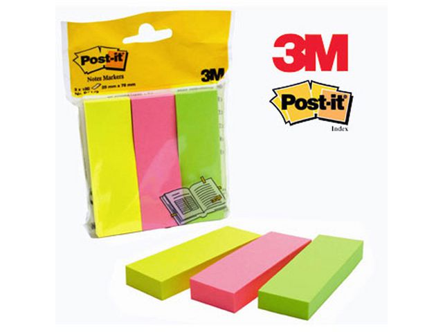 Index POST-IT  3 färger 25x76mm