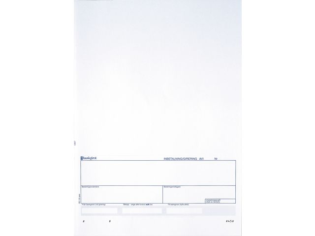 Standardblankett Bankgiro 250/FP