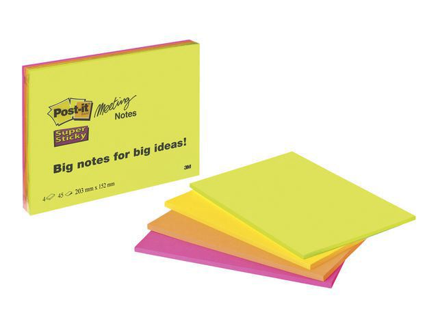 Notes POST-IT Supersticky Meeting Note 200x149mm