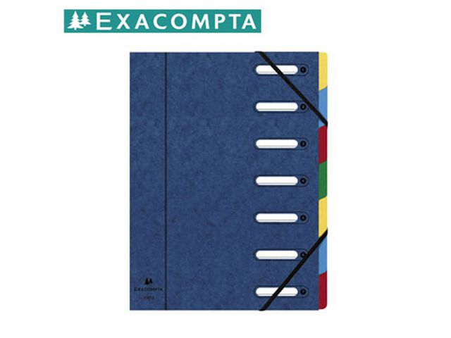 Sorteringsmapp EXACACOMPTA 7-flik blå