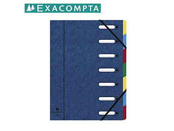 Sorteringsmapp EXACACOMPTA 7-flik blå