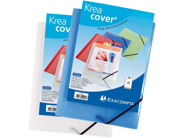 Aktmapp EXACOMPTA 3-klaff PP vit