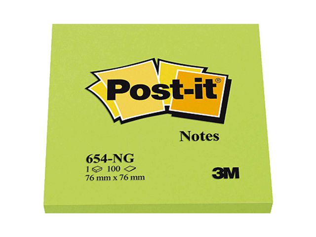 Notes POST-IT neon 76x76mm grön - 2