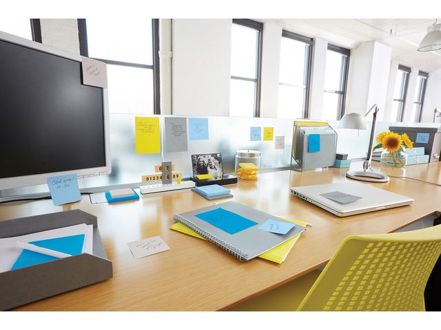 Notes POST-IT Kub 76x76mm blå/vit - 3