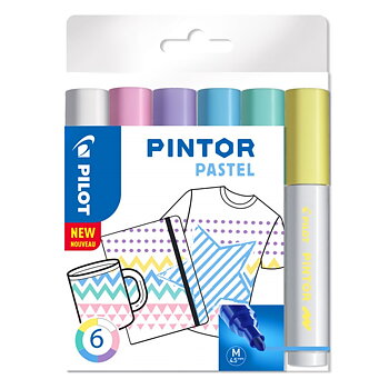 Märkpenna PILOT Pintor Pastell 1,0 mm  6/fp