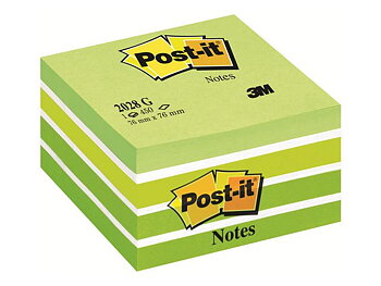 Notes POST-IT Kub 76x76mm grön/vit