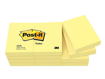 Notes POST-IT 38x51mm gul 12/fp