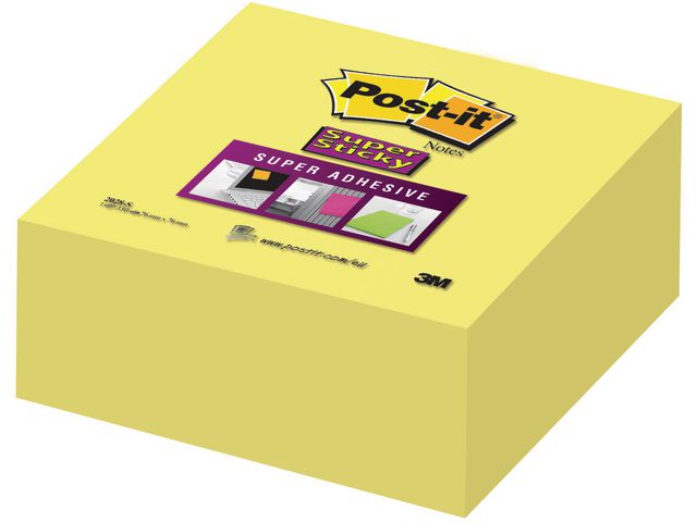 Notes POST-IT Supersticky kub76x76mm gul - 4