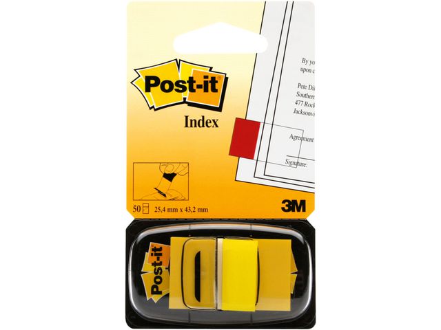 Index POST-IT 25x43mm gul