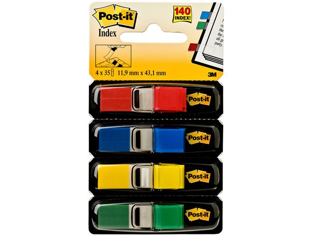 Index POST-IT smala röd,blå,grön,gul4/FP