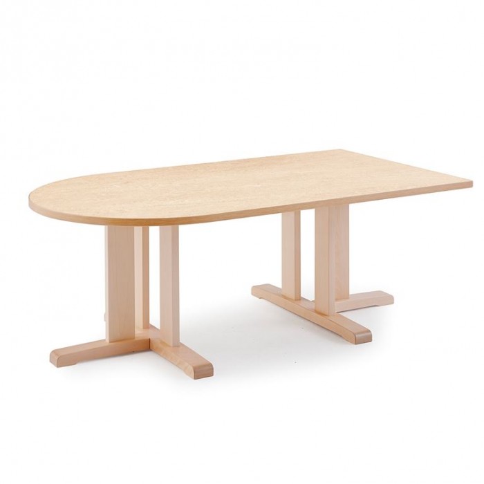 Bord Kupol U-form ljuddämpande 180x80cm, Beige - välj höjd