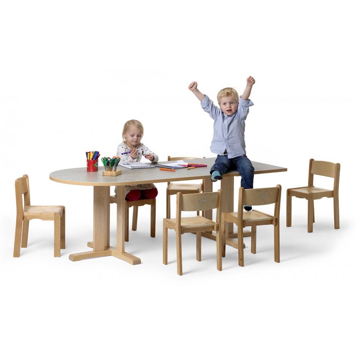 Bord Kupol U-form ljuddämpande 180x80cm, Beige - välj höjd - 2