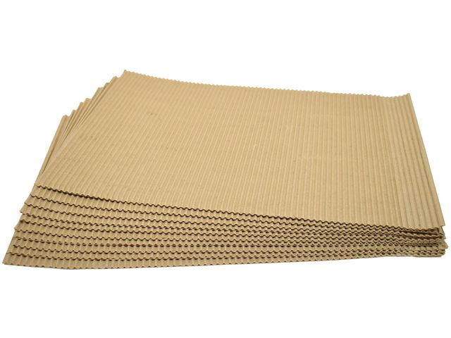 Wellpapp 50 x 70 cm Natur 10 ark/fp - 2