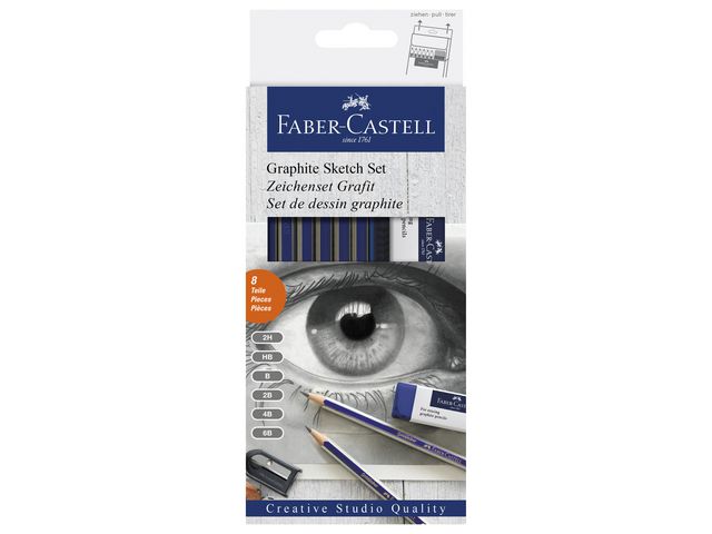 Grafitpennor Faber Castell 8/fp