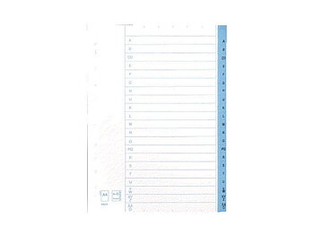 Pappersregister A4 A-Ö 10/FP