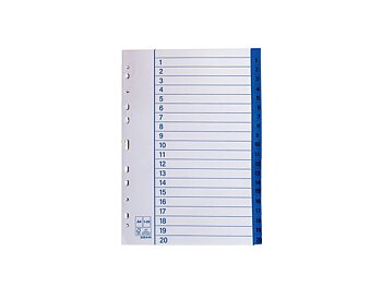 Pappersregister A4 1-20 10/FP