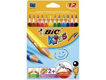 Färgpennor BIC Kids Evolution triangel 12/fp