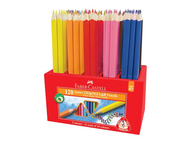 Färgpennor Faber Castell Junior Triangular 120/fp - 2