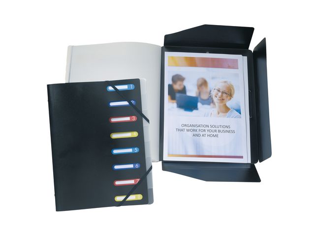 Projektmapp EXACOMPTA 8 flikar PP svart - 2