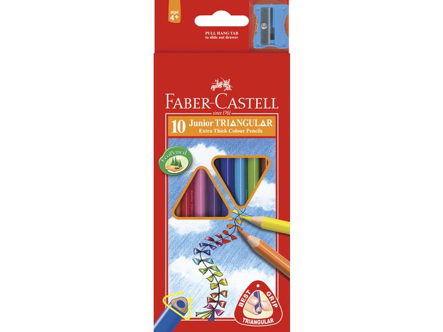 Färgpennor Faber Castell Triangular 10/fp